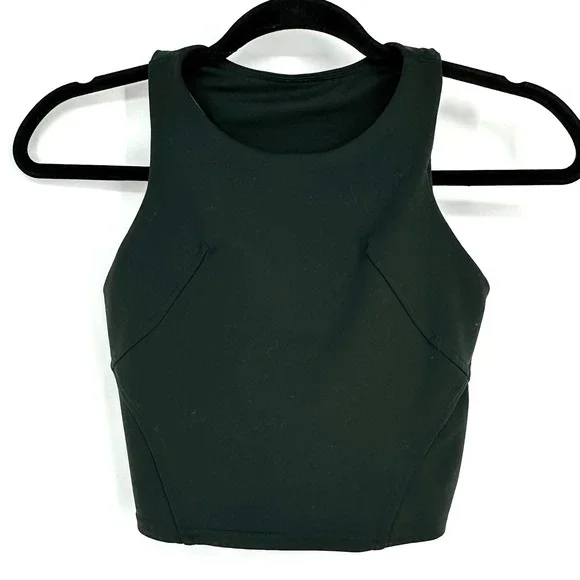 Lululemon Invigorate Training Tank Top Sports Bra Rainforest Dark Green W1CZ3S‎ - Picture 2 of 7